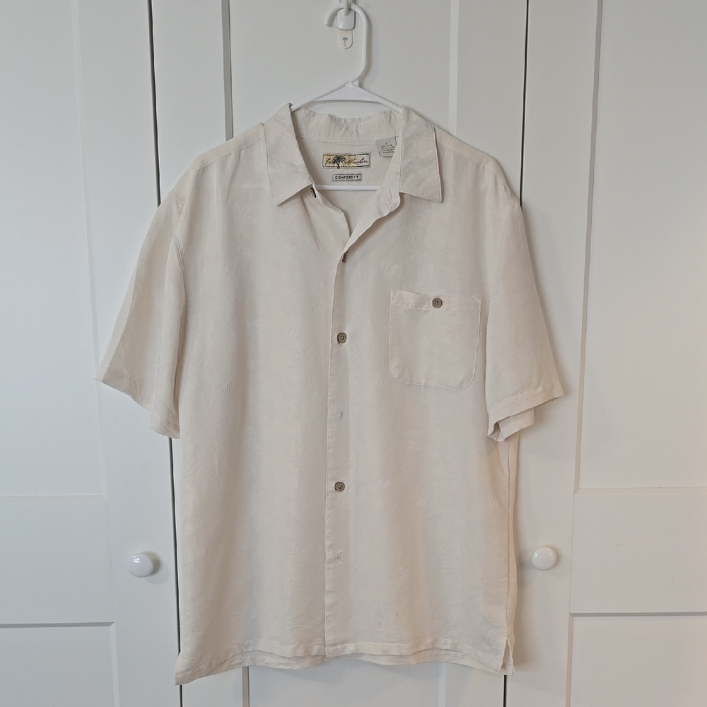 Joe Marlin Cream Lightweight Casual Button Down Shirt
